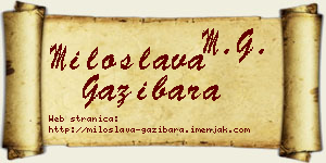 Miloslava Gazibara vizit kartica